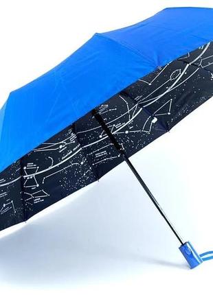Яркий женский зонт полуавтомат полиэстер синий арт.19302-2 bellissimo (китай)1 фото