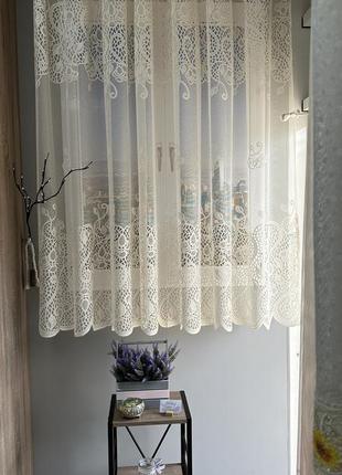 Тюль з пришитою тасьмою