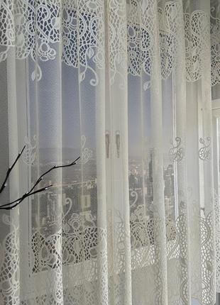 Тюль з пришитою тасьмою