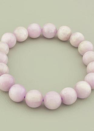 Браслет кунцит 19 см. 10,5 мм.