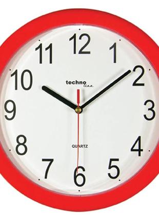 Годинник настінний technoline red