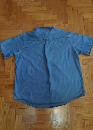 ⛔велика⛔ тонкая хлопковая мужская рубашка 
stone bay джинсова 3xl2 фото