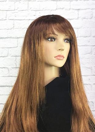 Парик ровный (каштановый)