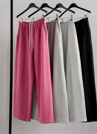 Прямые спортивные штаны, высокая посадка, качественная двухнить3 фото