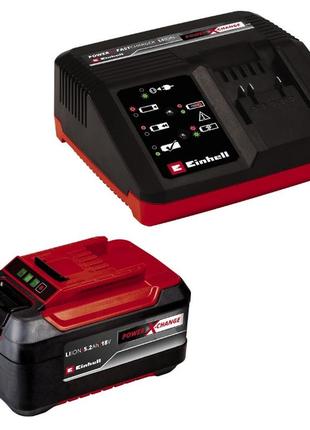 Аккумулятор + зарядное устройство einhell 18v 5.2 ah pxc starter kit (4512114)