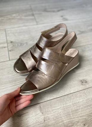 Босоніжки шкіряні оригінал ecco shape 35 250153 р.407 фото