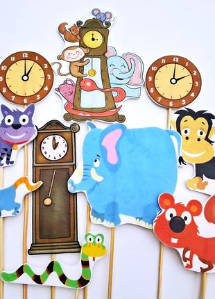 Топперы на торт из мастики hickory dickory dock ручной работы