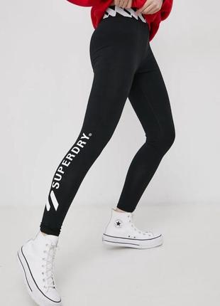 Еластичні легінси з логотипом superdry лосини