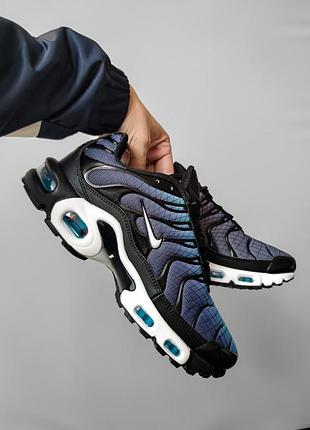 Nike air max tn plus blue black white, мужские кроссовки найк аир макс тн, кроссовки мужественный найк эир макс