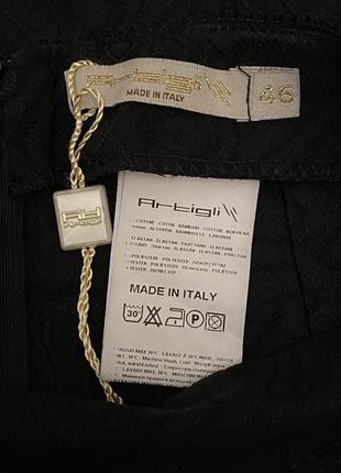 Итальянская 🇮🇹 artigli жаккардовая чёрная прямая юбка карандаш с завышенной талией8 фото