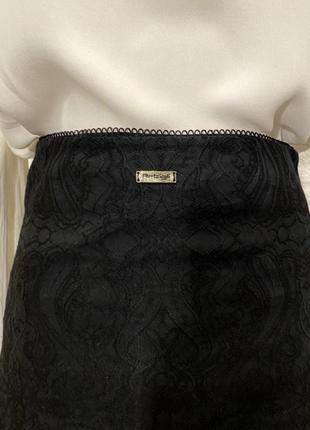 Итальянская 🇮🇹 artigli жаккардовая чёрная прямая юбка карандаш с завышенной талией5 фото