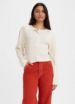 Женский лонгслив levi's в рубчик