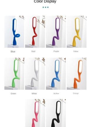 Гнучка usb-лед лампа різних кольорів для ноутбука павербанка-2шт3 фото