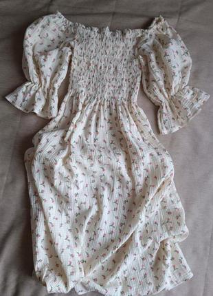 Платье, муслиновое платье, возле платье, платье в цветы2 фото