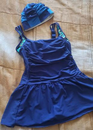 Утягивающий купальник с юбкой  xl 52-54+