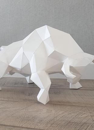 Paperkhan набір для творчості 3d фігура бик тілця паперкрафт papercraft подарунковий набір іграшка