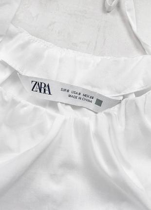 Белоснежное пышное мини-платье zara фасона baby doll трапецией9 фото