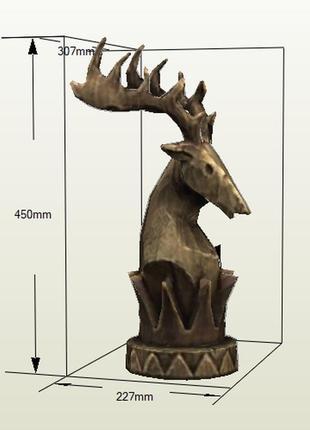 Paperkhan набор для творчества 3d фигура олень паперкрафт papercraft подарочный набор игрушка сувенир