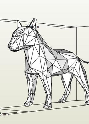 Paperkhan набор для творчества 3d фигура собака пёс паперкрафт papercraft подарочный набор сувернир игрушка