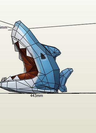 Paperkhan набор для творчества 3d акула рыба рыбка паперкрафт papercraft набор для творчества игрушка сувени