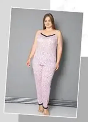 Женский батальный пижамный комплект-двойка pijamoni2 фото