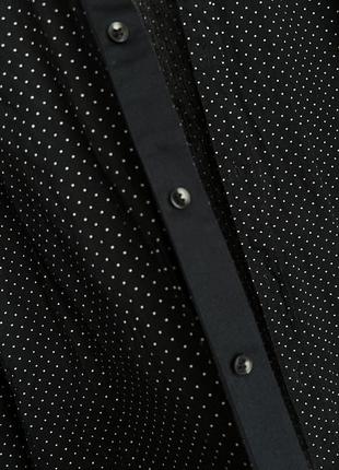 Мужская темно синяя рубашка зара в кубик горох