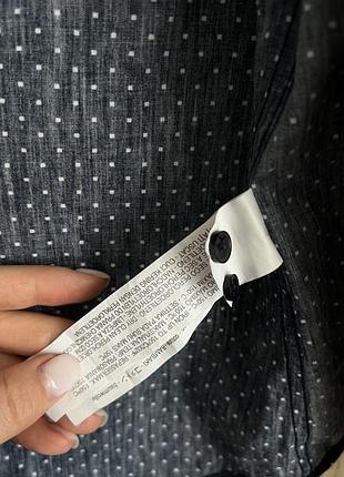 Мужская темно синяя рубашка зара в кубик горох