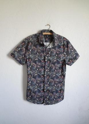 Рубашка с карктим рукавом (тениска, гавайка) river island s