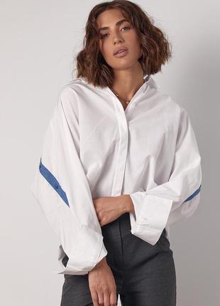 Жіноча сорочка oversize з гудзиками на спинці