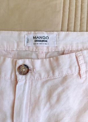 Льняные брюки mango 4