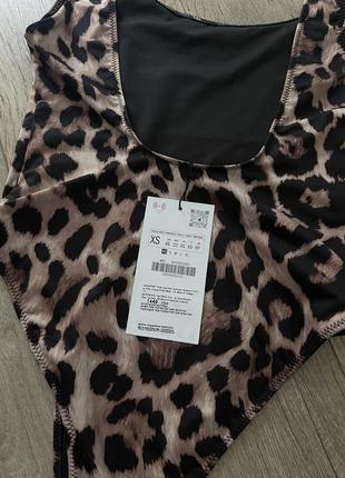 Купальник леопардовый zara xs