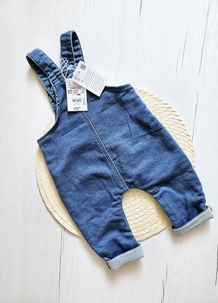 Комбинезон детский джинсовый 68см, 6-9месяцьих, ovs, комбез для малышей