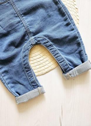 Комбинезон детский джинсовый 68см, 6-9месяцьих, ovs, комбез для малышей