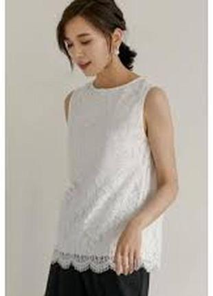 Uniqlo кружевной топ блуза