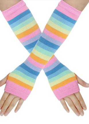 Гетри на руки home socks нарукавники кольорові рожевий манжет