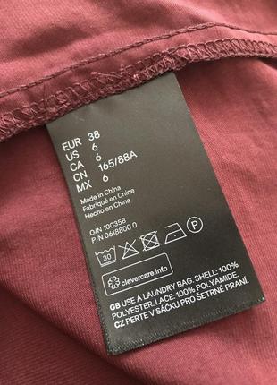 H&amp;m-сатиновый топ с кружевом, p.-38