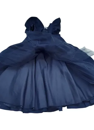Шкільний сарафан для дівчинки нарядний темно-синій р116,р146 a&d kids туреччина2 фото