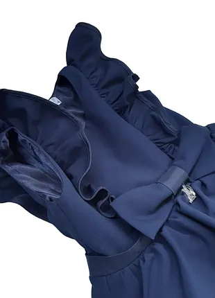 Шкільний сарафан для дівчинки нарядний темно-синій р116,р146 a&d kids туреччина6 фото