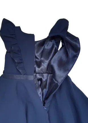 Шкільний сарафан для дівчинки нарядний темно-синій р116,р146 a&d kids туреччина7 фото