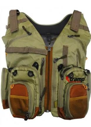 Жилет рибальський розвантажувальний s/m tramp angler trfb-006 green