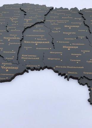 Деревянная 3d карта украины 2