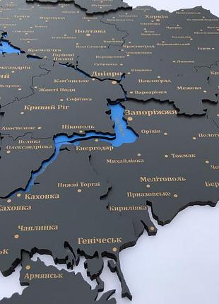 Деревянная 3d карта украины 3