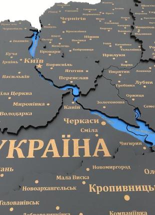 Деревянная 3d карта украины 4