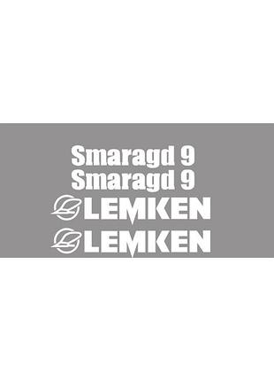 Наклейки lemken плуг культиватор лемкен smaragd 9 смарагд комплект набір