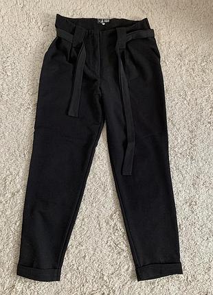 Брюки женские классические с поясом м - 44 черные