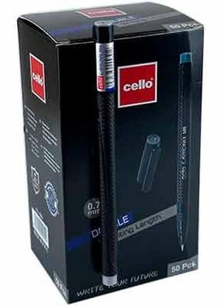 Ручка масляна чорна 0,7мм сarbonix cello  cl-m6 ,