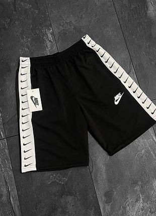 Мужские шорты nike черные с лампасами на лето найк только xxl (b)