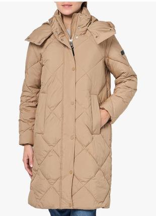 Куртка удлиненная пальто утепленное эко пуховик dkny