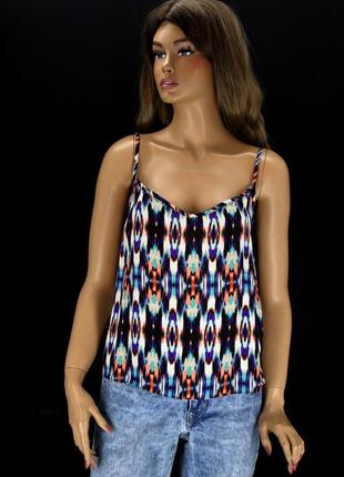 Брендовая легкая майка "atmosphere" c принтом. размер uk8/eur36 (s).