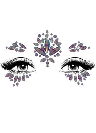 Стрази-прикраси для обличчя leg avenue verity face jewels sticker, наліпки